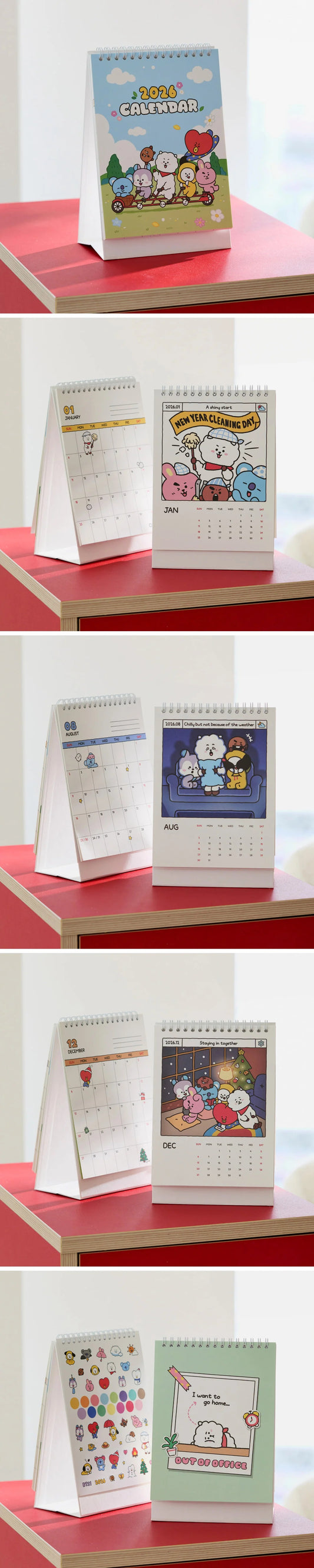 BTS x BT21 - 2026 Desk Calendar