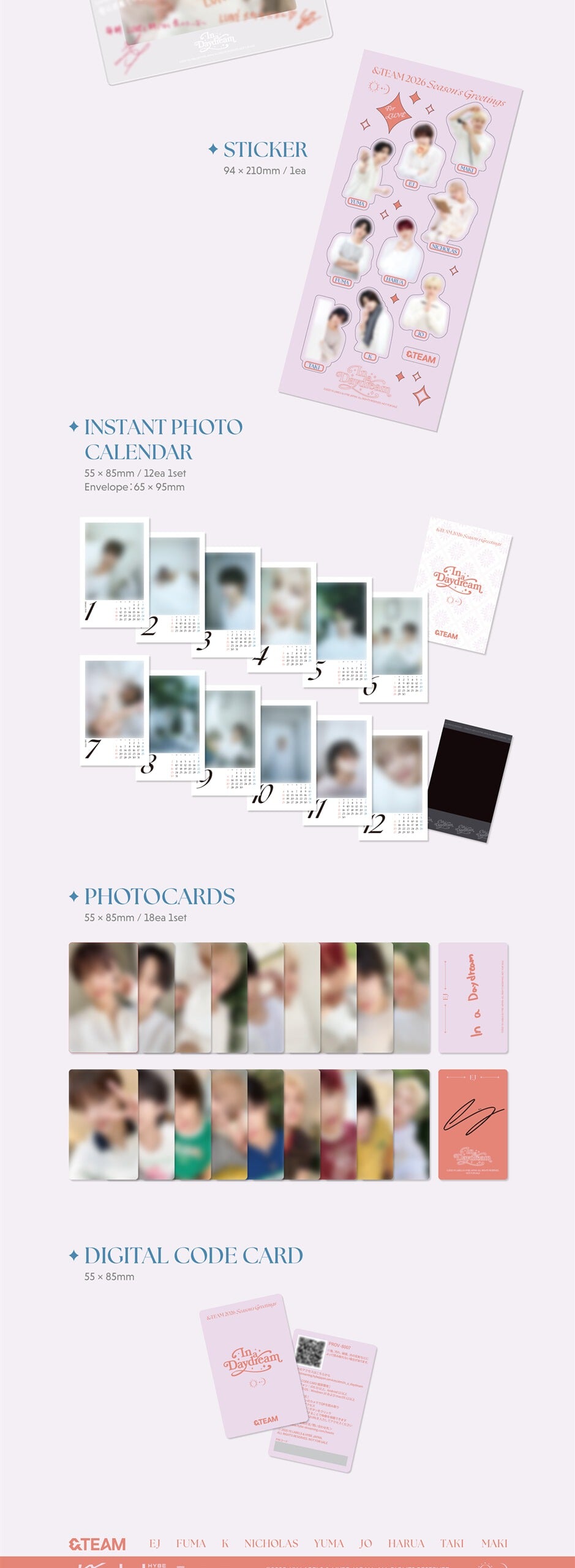 &TEAM - In a Daydream 2026 Season's Greetings – Kpop Omo