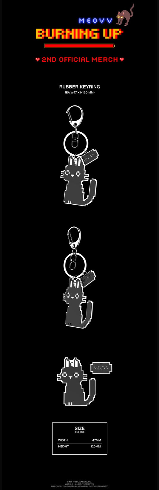 MEOVV - Burning up Official MD Rubber Keyring