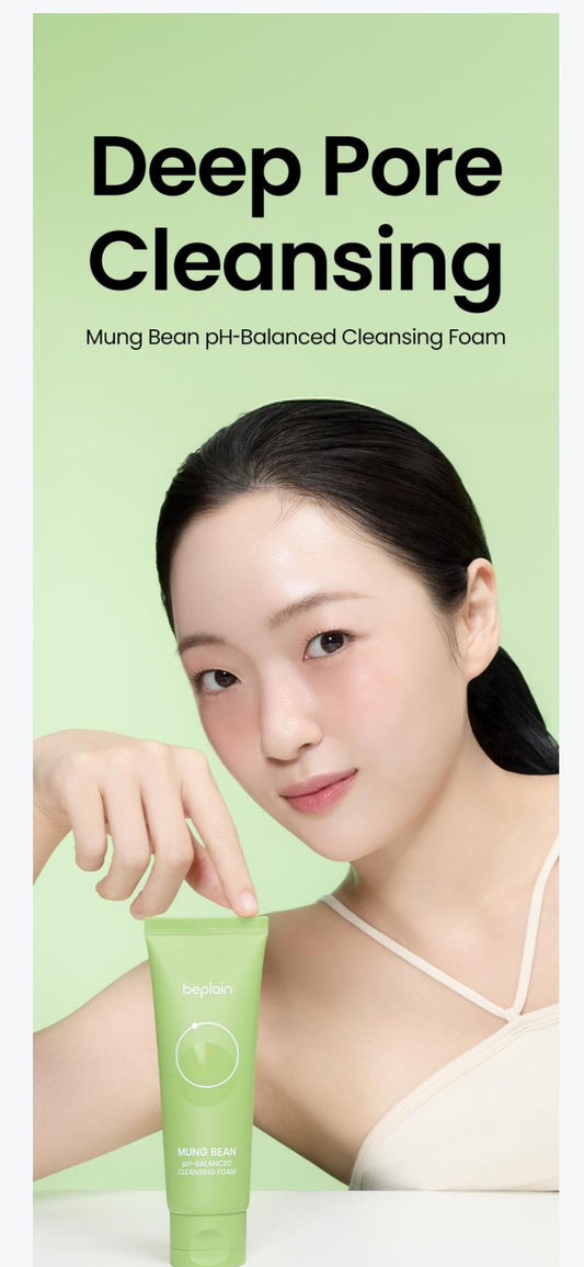 BEPLAIN - Mung Bean Ph-Balancing Cleansing Foam 160ml+160ml