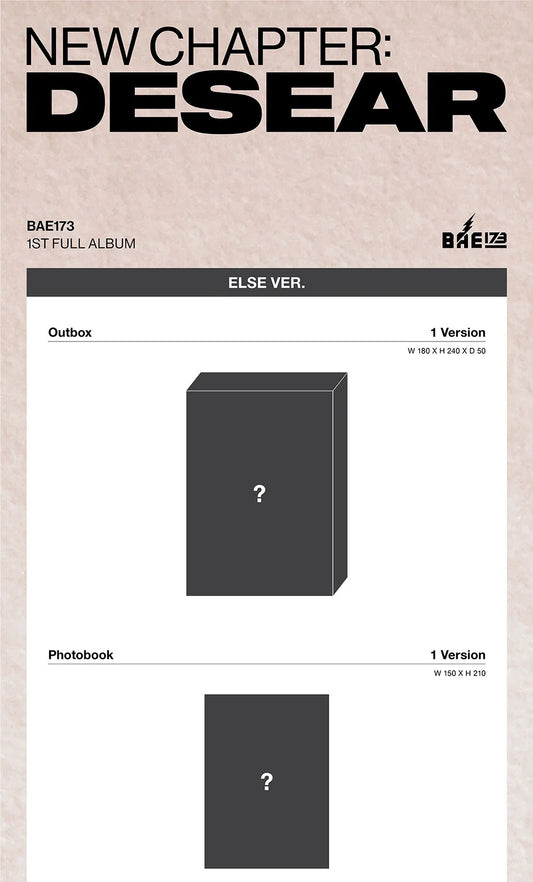 BAE173 1st Full Album - New Chapter : Desear