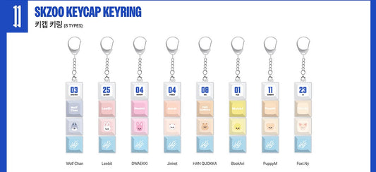 Stray Kids the 4th album KARMA POP-UP STORE OFFICIAL MD - SKZOO KEYCAP KEYRING - FOXL.NY (Black Friday Special)