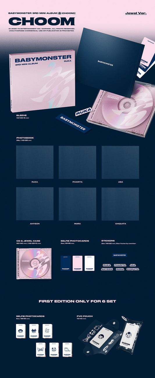 Babymonster - choom 3rd mini album jewel ver pharita