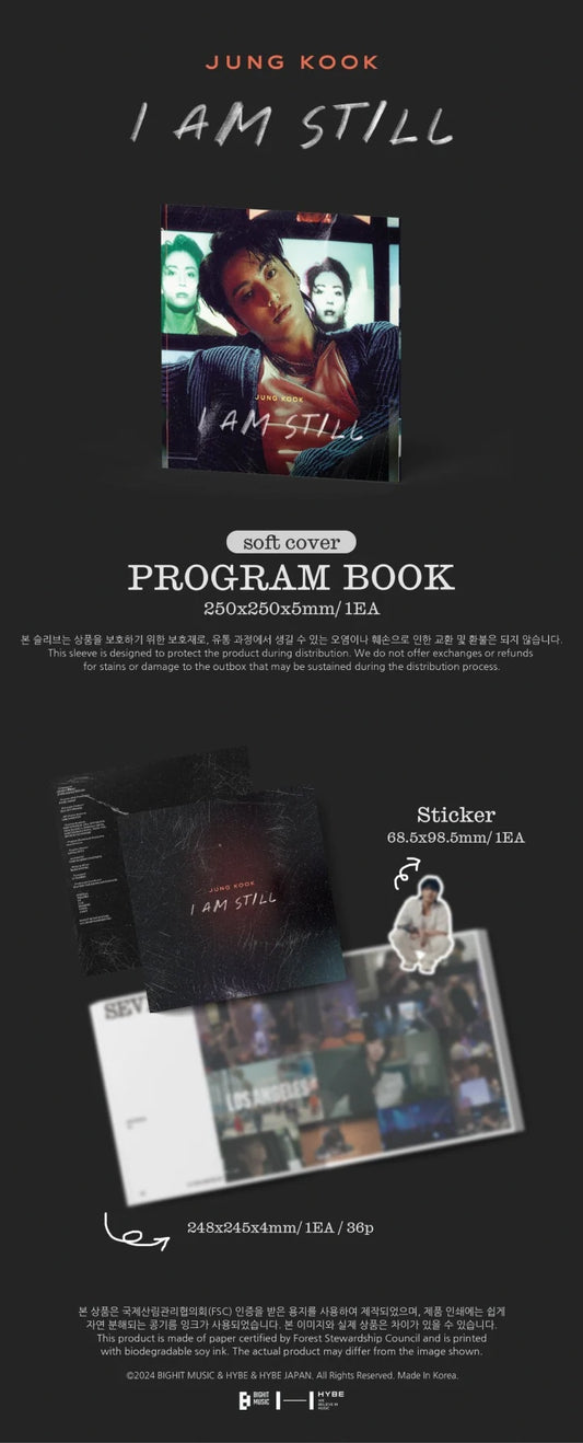 BTS Jung Kook - Jung Kook : I Am Still Program Book Kor Ver