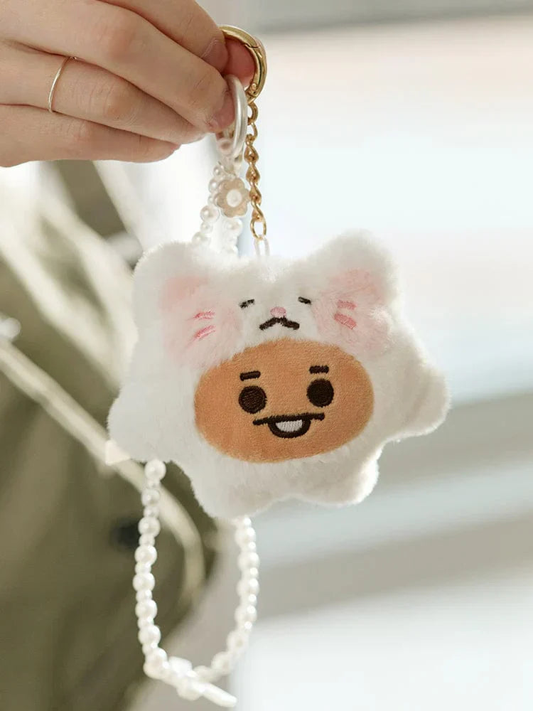BT21 Baby Fluffy Doll Keyring Kpop Omo