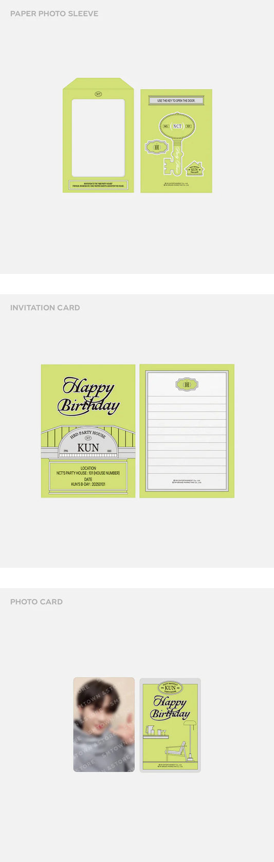 NCT KUN - Artist Birthday Party Card