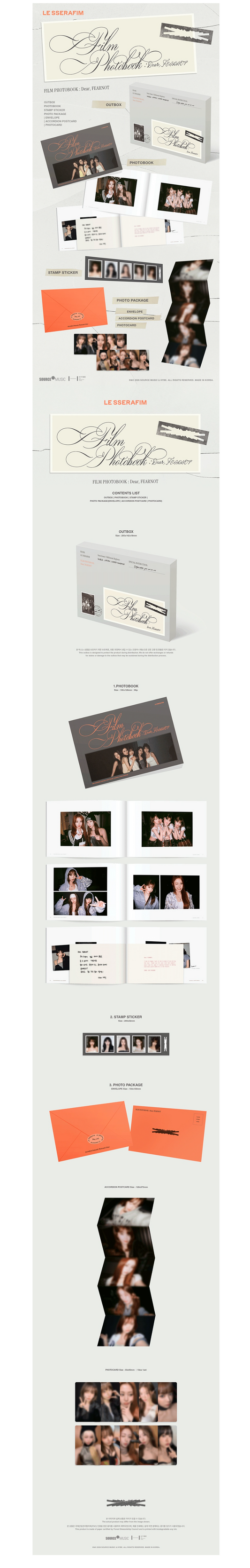 Le sserafim - film photobook : dear, fearnot