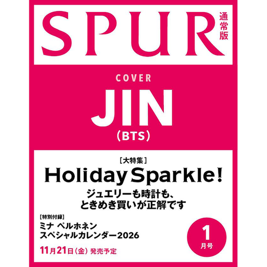 BTS JIN - Spur Japan Magazine January 2026 Issue