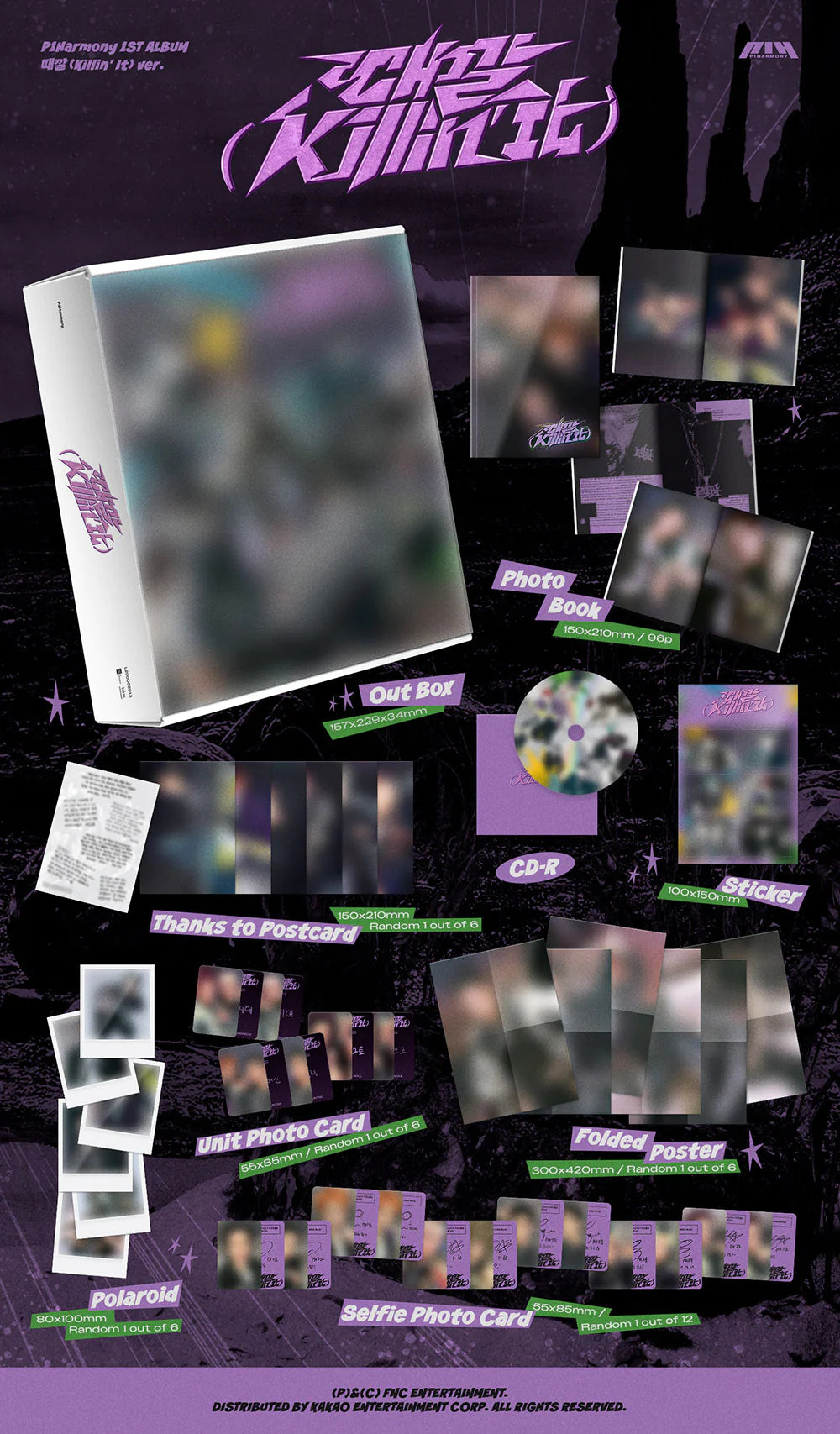 K-pop CD P1harmony - 5th Mini Album 'Harmony: Set In' Step in Ver. (Purple)