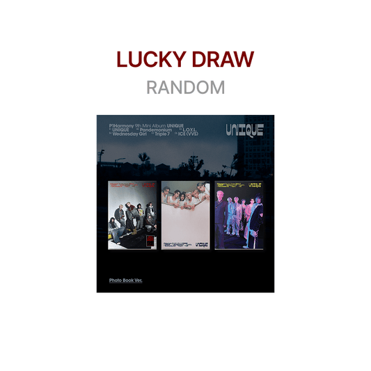 P1harmony - unique! 9th mini album weverse lucky draw event photobook ver random