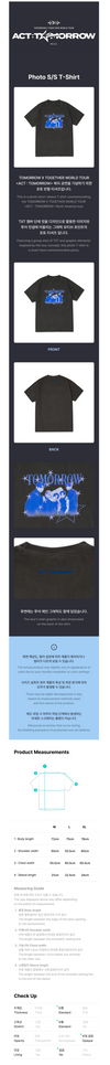 TXT - act : tomorrow world tour in u.s. official md photo s/s t-shirt