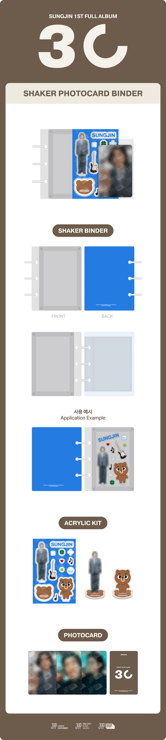 DAY6 Sungjin - 30 Solo Concert Official MD Shaker Photocard Binder