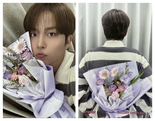ATEEZ Golden Hour Part 5 POB Photocard - Flower Double Sided Ver