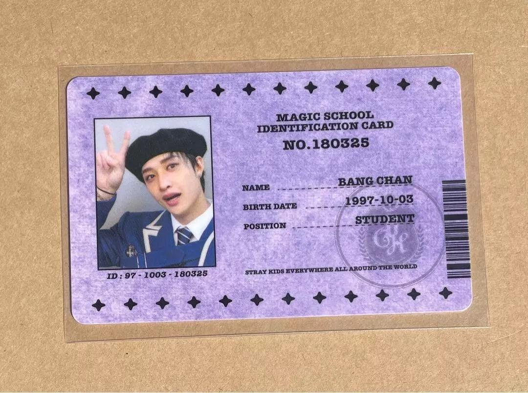 Photo Code Id Skz Stray Kids Skz Magic School Stay Zone Id Photocard - Bang Chan – Kpop Omo