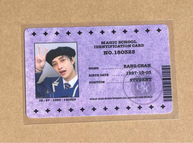 Stray Kids Skz Magic School Stay Zone Id Photocard - Bang Chan Stray Kids Skz Magic School Stay Zone Id Photocard - Bang Chan