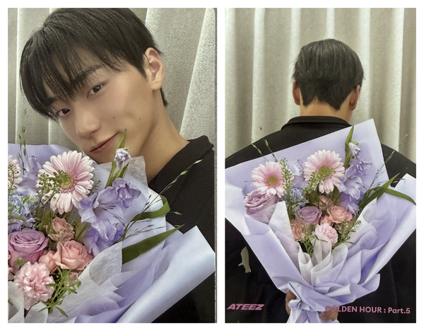 ATEEZ Golden Hour Part 5 POB Photocard - Flower Double Sided Ver