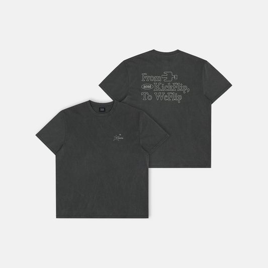 Kickflip - from kickflip, to weflip 2nd official md t-shirt