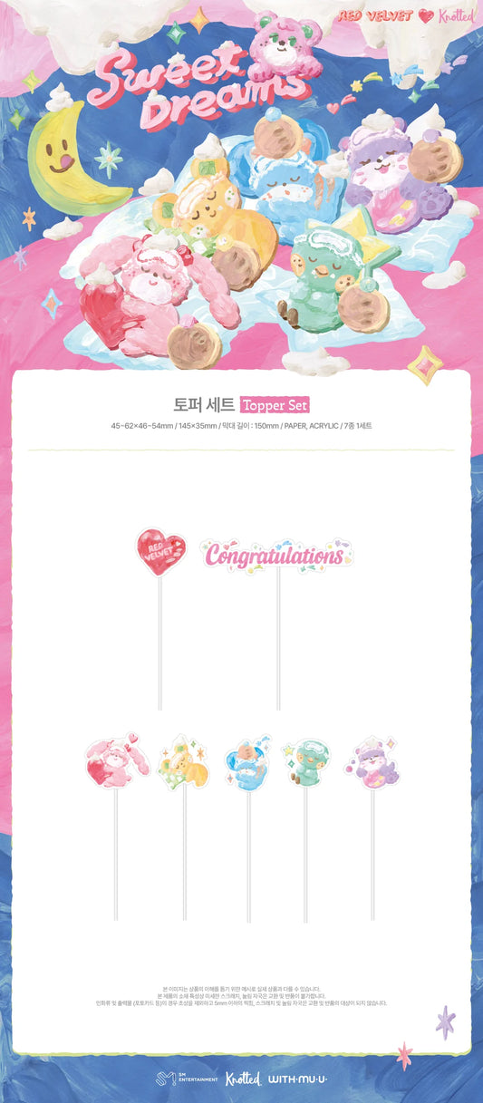 Red Velvet - Sweet Dreams Red Velvet X Knotted Pop up Store Official MD Topper Set