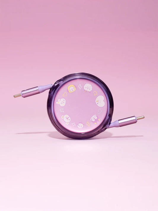 Bt21 - Cosmic Travel Collection 100w Retactable Usb-c Cable (the Journey 90cm)
