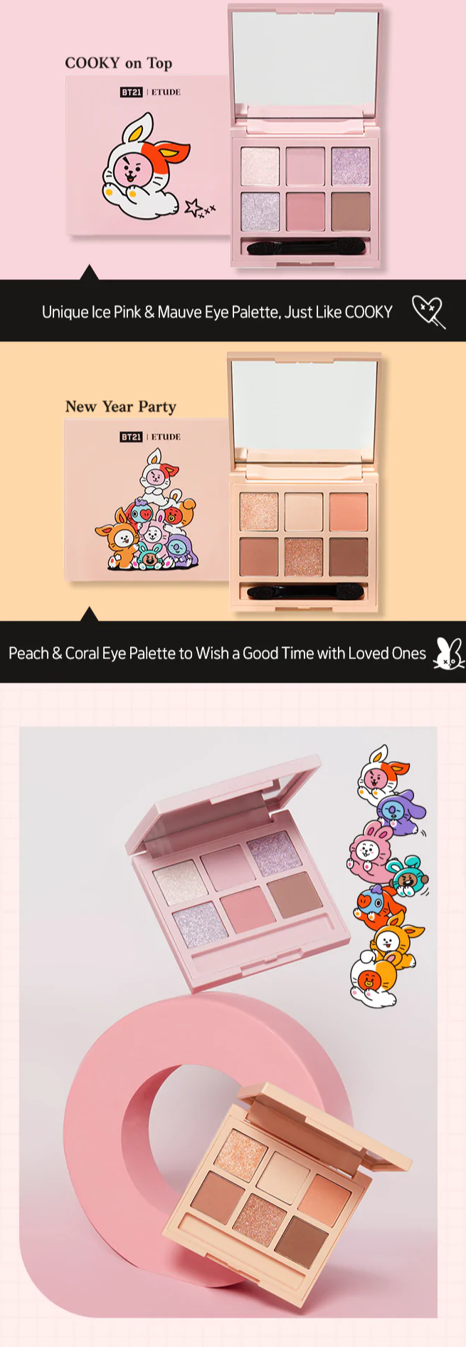 BTS x BT21 Etude Rabbit Edition - Kpop Omo