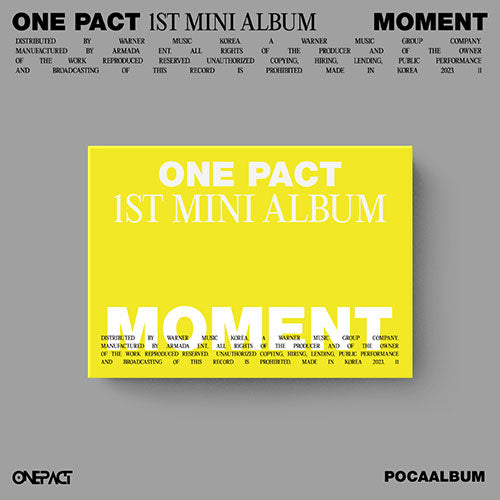 ONE PACT 1ST MINI ALBUM - MOMENT (POCAALBUM)