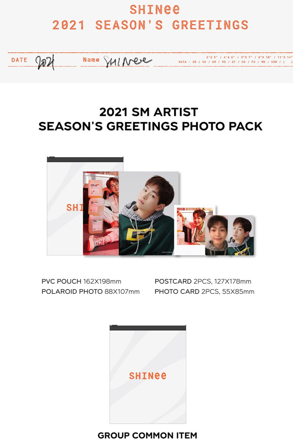 Official SHINee 2021 SEASON'S GREETINGS Photo Pack - Kpop Omo