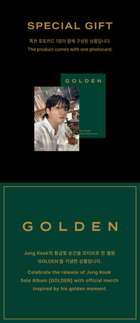 Buy BTS Jungkook GOLDEN - 1st Solo Album (Pre Order Gifts