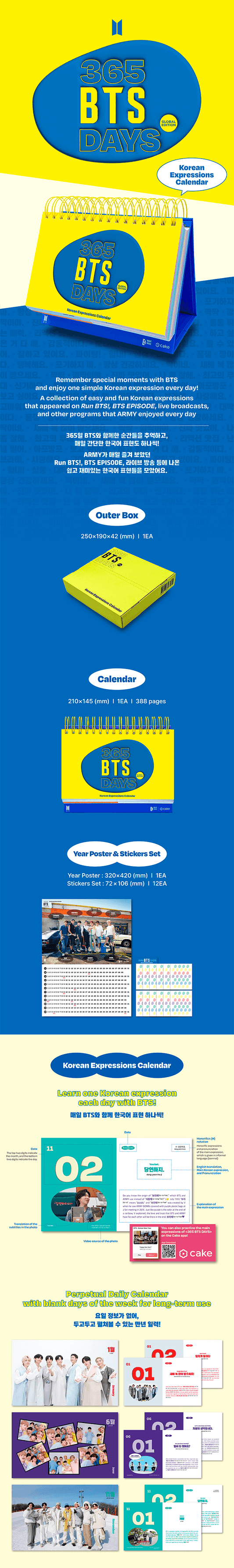 BTS - 365 BTS DAYS KOREAN EXPRESSIONS CALENDAR