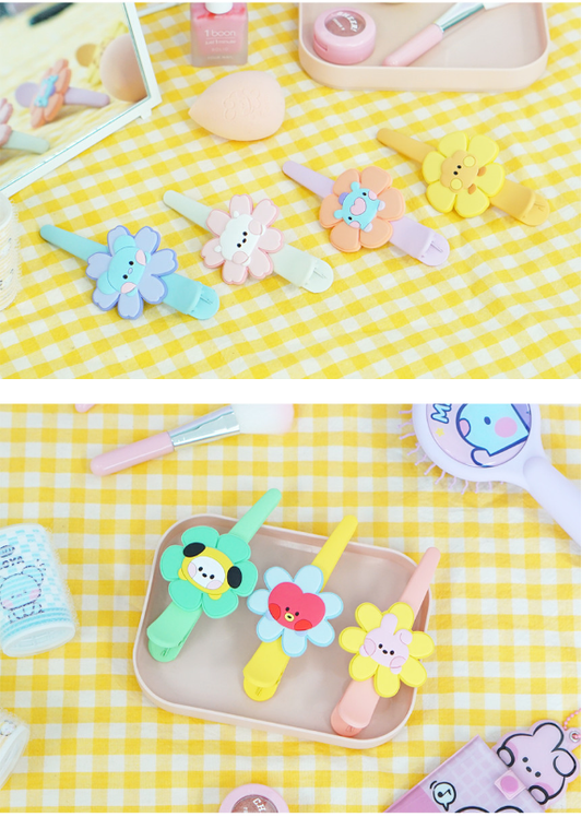 BTS x BT21 MININI HAPPY FLOWER HAIR CLIP