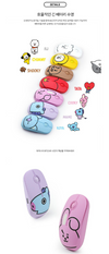 BTS x BT21 FACE ワイヤレスサイレントマウス