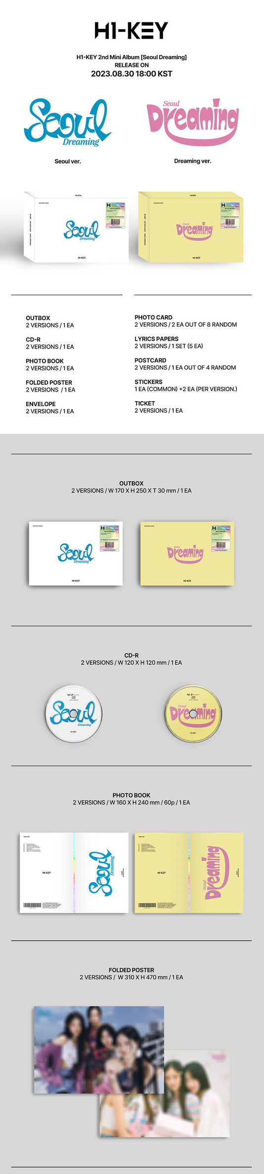 H1-KEY 2ND MINI ALBUM - SEOUL DREAMING