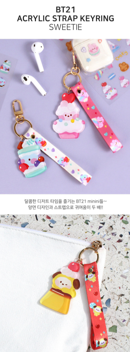 BTS x BT21 Sweetie Figure アクリルストラップキーホルダー