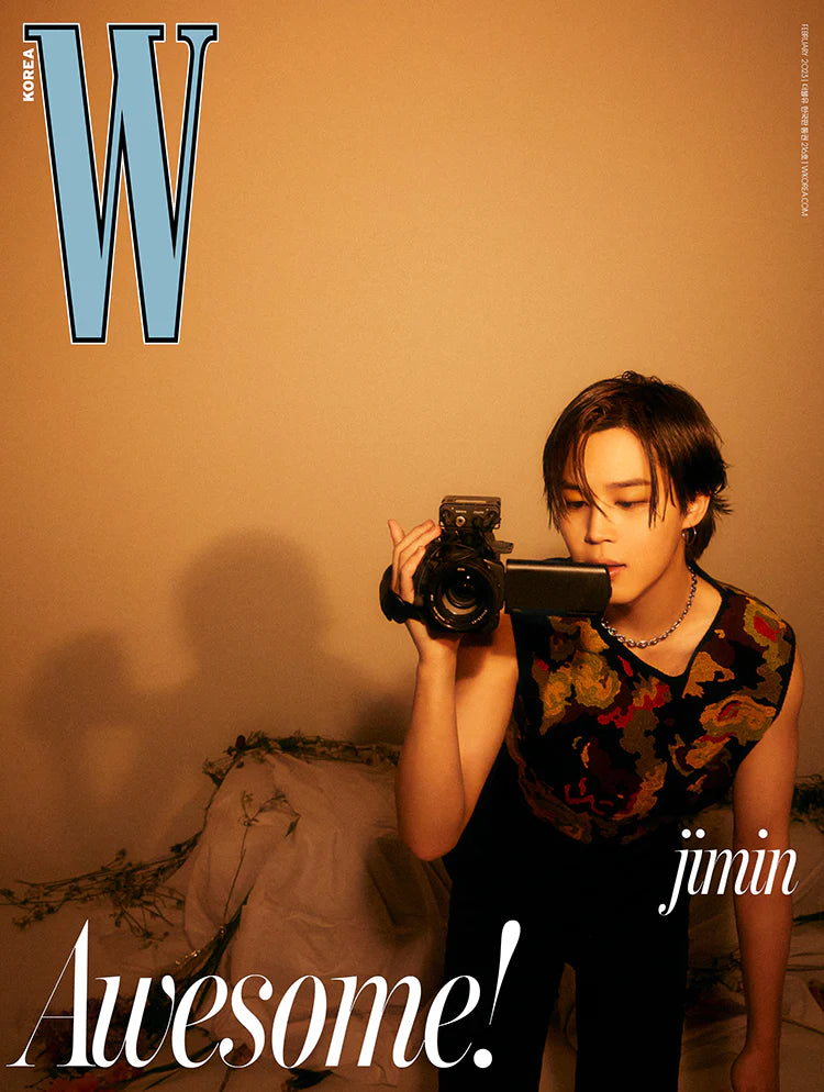 BTS 2023 Jimin X Vogue Korea Mini Magazine Cover 3 in X 4 In