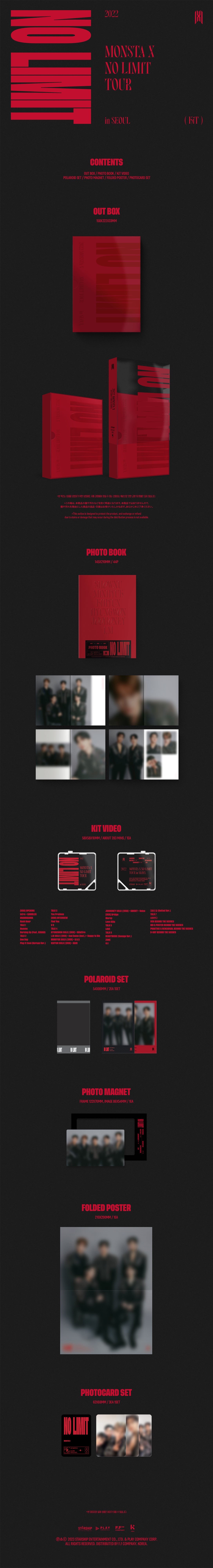 MONSTA X 2022 <NO LIMIT> TOUR in SEOUL DVD Blu-Ray KiT - Kpop Omo