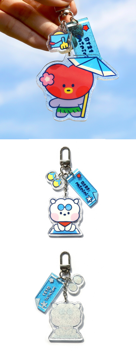 BTS x BT21 MININI SUMMER SKY ACRYLIC KEYRING