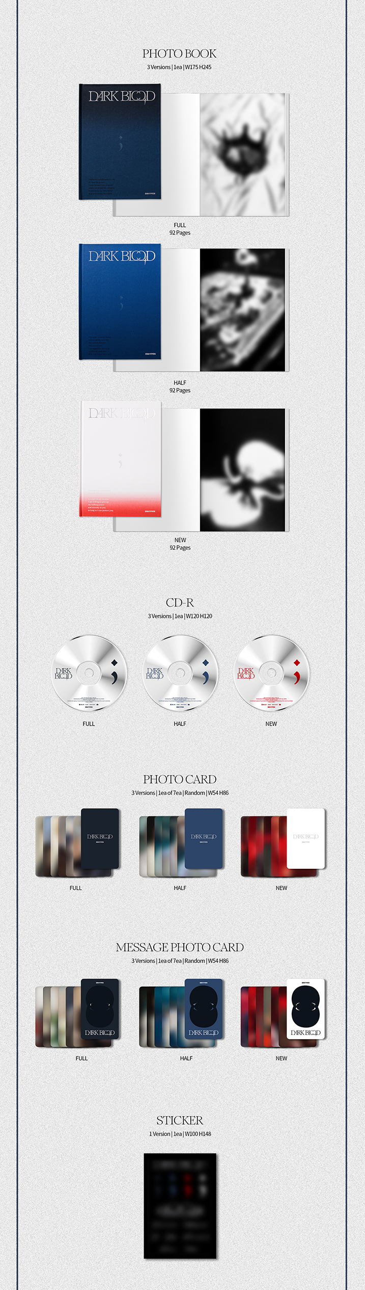 ENHYPEN - Dark Blood Album (Regular Edition) – Kpop Omo ENHYPEN - Dark Blood Album (Regular Edition) – Kpop Omo