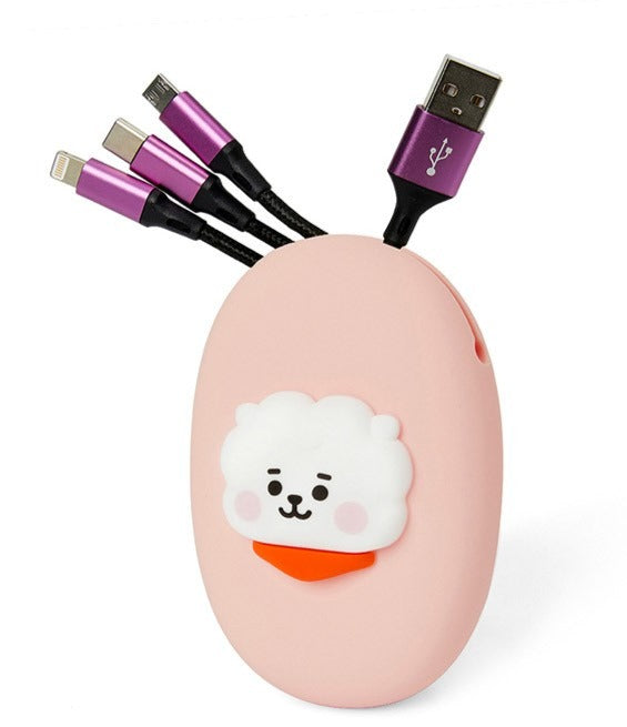 Official BTS x BT21 Baby Multi Cable Pouch Set - Kpop Omo