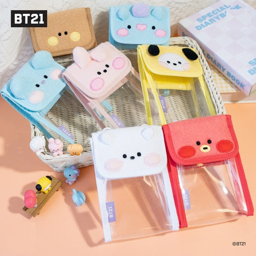 BTS×BT21 MININI 透明PVCミニクロスバッグ