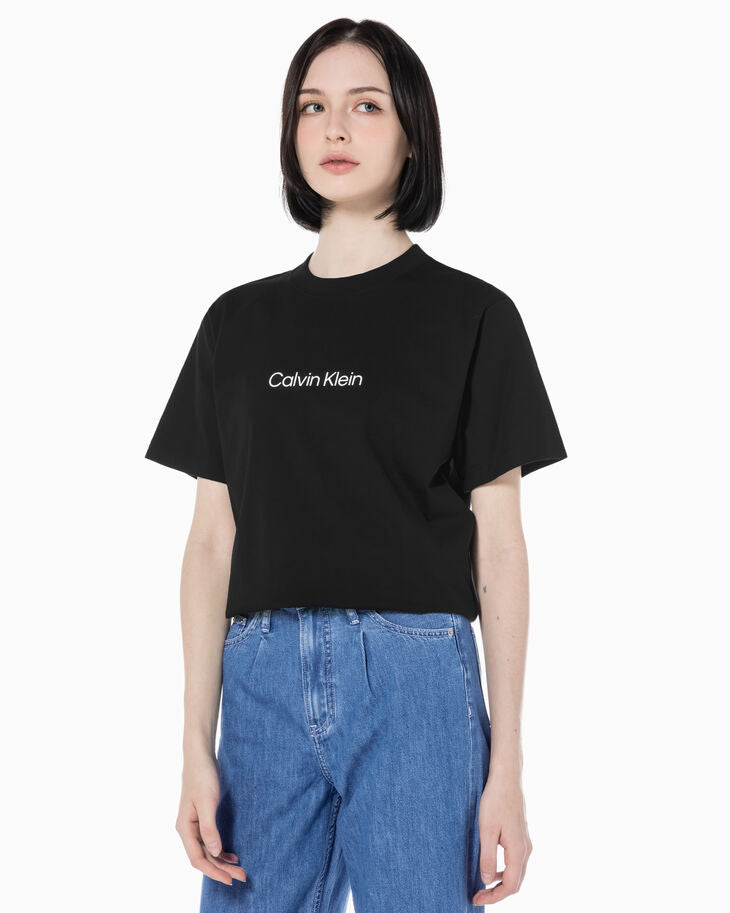 Calvin Klein Black CK One Cropped T-Shirt