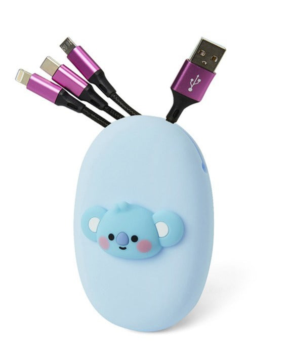 Official BTS x BT21 Baby Multi Cable Pouch Set - Kpop Omo