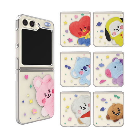 BT21 FLUFFY GALAXY Z FILP5 CLEAR SLIM CASE