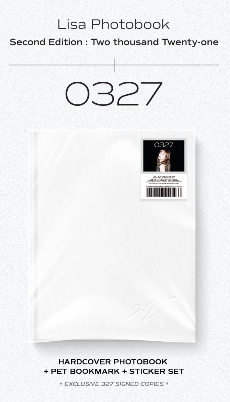 Official BLACKPINK Lisa Photobook [0327] Vol.2 -Second Edition