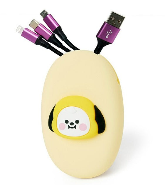 Official BTS x BT21 Baby Multi Cable Pouch Set - Kpop Omo