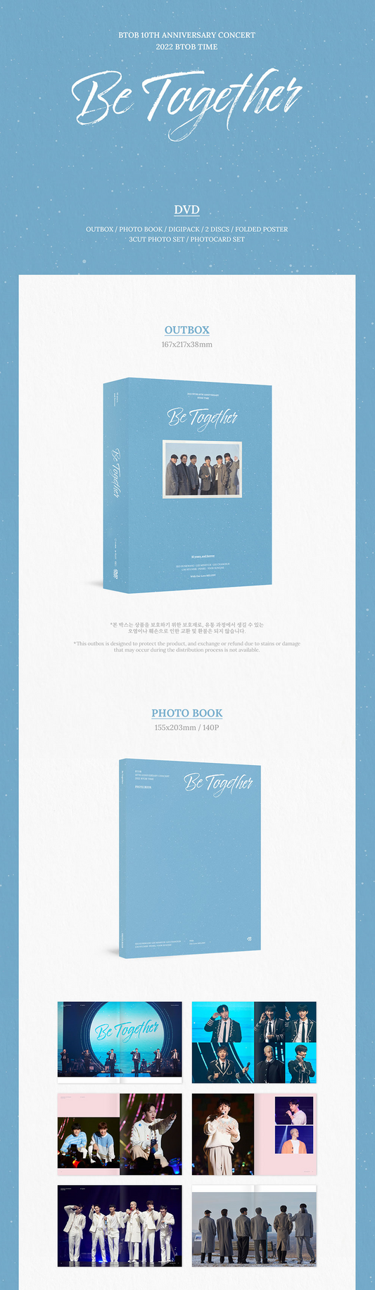 BTOB – BE TOGETHER 10TH ANNIVERSARY CONCERT 2022 BTOB TIME DVD Blu-Ray 