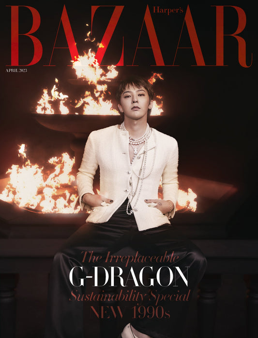 G-DRAGON auf dem Cover des BAZAAR MAGAZINE (Ausgabe April 2023)