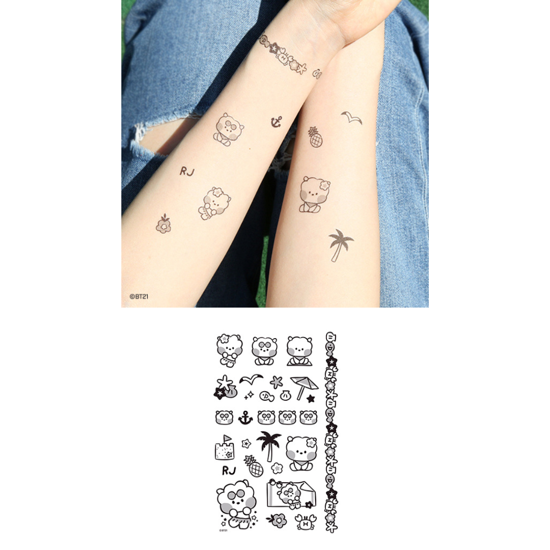 Cheap New blue luminous tattoo stickers waterproof small fresh snake  butterfly electric syllable party tattoo stickers | Joom