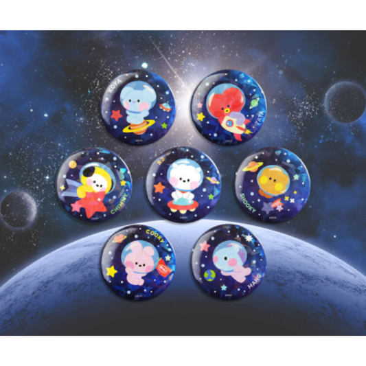 BTS x BT21 MININI SPACE CAN BADGE