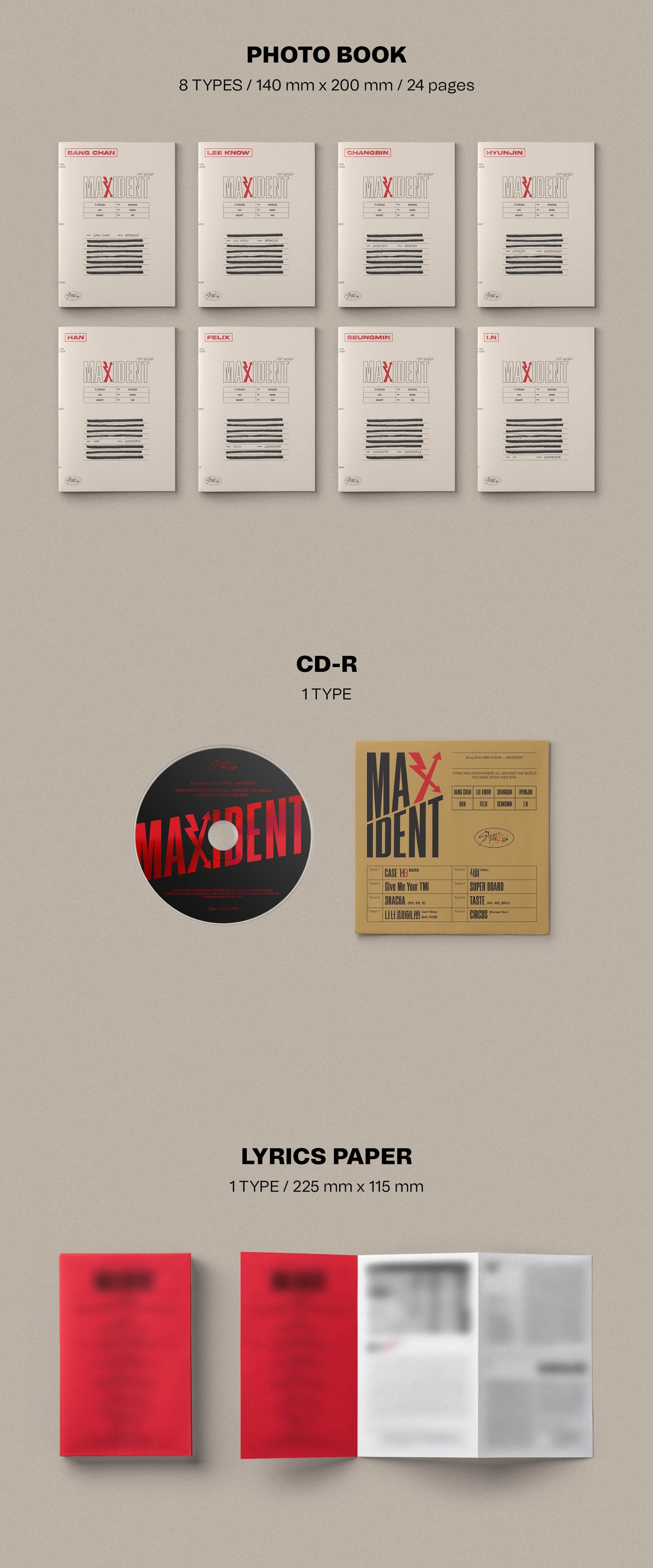 STRAY KIDS 7th Mini Album: Maxident | T-CRUSH ver.