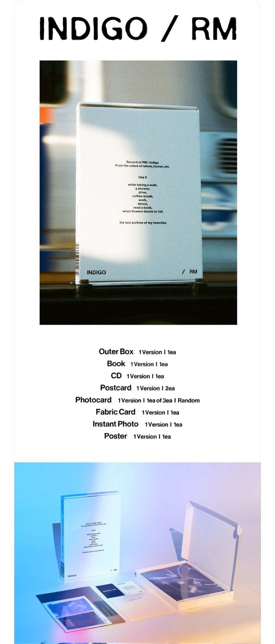 BTS Rm Solo Album - Indigo – Kpop Omo
