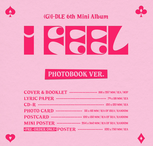 (G)I-DLE 6th Mini Album - I FEEL (Photobook Version)